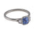 1.10 Carat Sapphire and Diamond Platinum Bezel Set Three Stone Ring Rings Jack Weir & Sons   