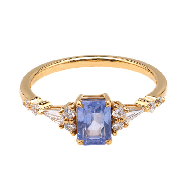 1.23 Carat Sapphire and Diamond 18k Yellow Gold Ring Rings Jack Weir & Sons   
