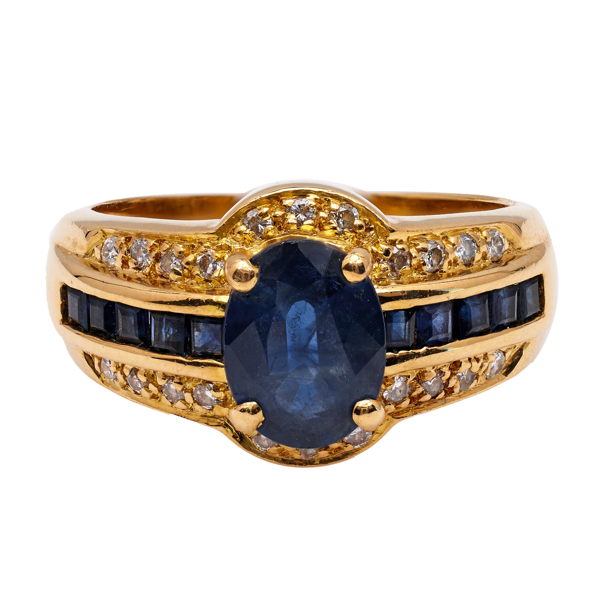 Vintage French Sapphire Diamond 18k Yellow Gold Ring – Jack Weir & Sons