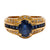 Vintage French Sapphire Diamond 18k Yellow Gold Ring Rings Jack Weir & Sons   