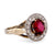 French Belle Époque Spinel Diamond 18K Yellow and White Gold Target Ring  Jack Weir & Sons   