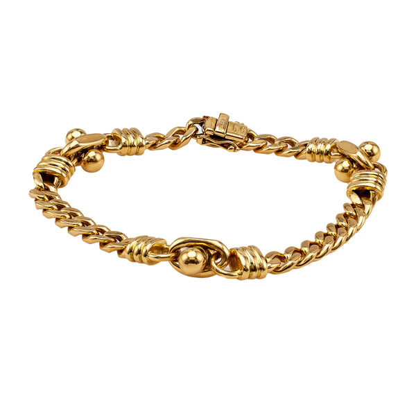 Vintage Bvlgari Italy 18k Yellow Gold Chain Link Bracelet Bracelets Jack Weir & Sons   