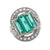 Art Deco GIA Colombian No Oil Emerald and Diamond Platinum Ring Rings Jack Weir & Sons   