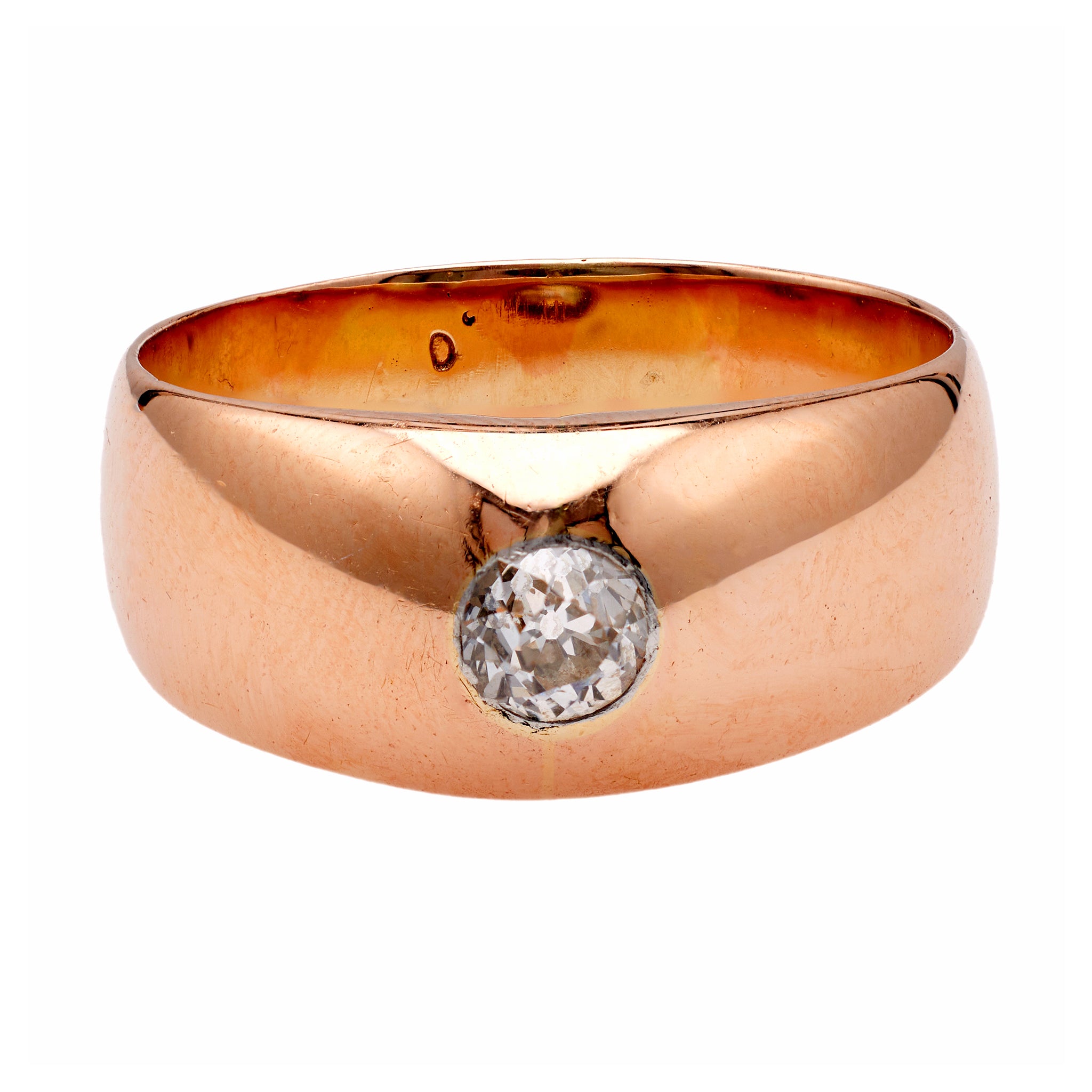 Edwardian Old European Cut Diamond 18k Rose Gold Ring Rings Jack Weir & Sons   