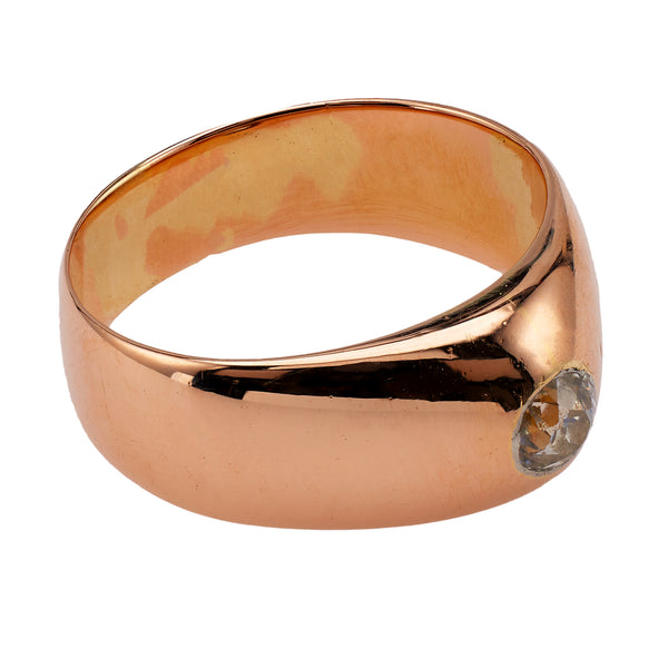 Edwardian Old European Cut Diamond 18k Rose Gold Ring Rings Jack Weir & Sons   
