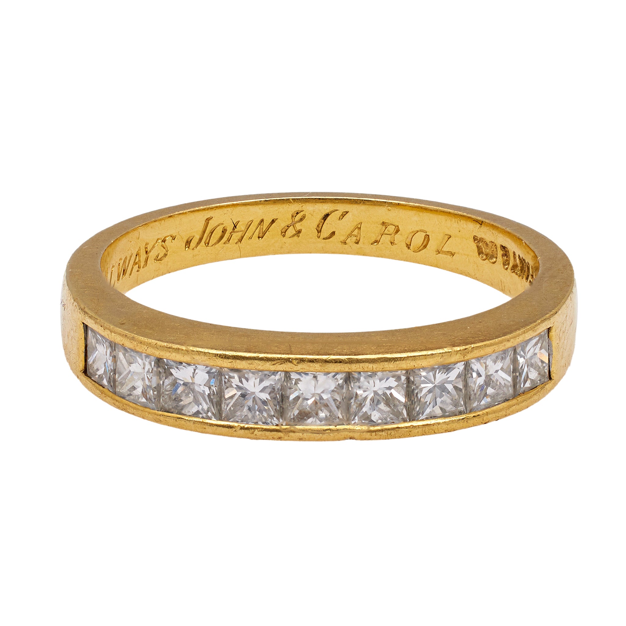Vintage Tiffany & Co. Diamond 18k Yellow Gold Half Eternity Band Rings Jack Weir & Sons   