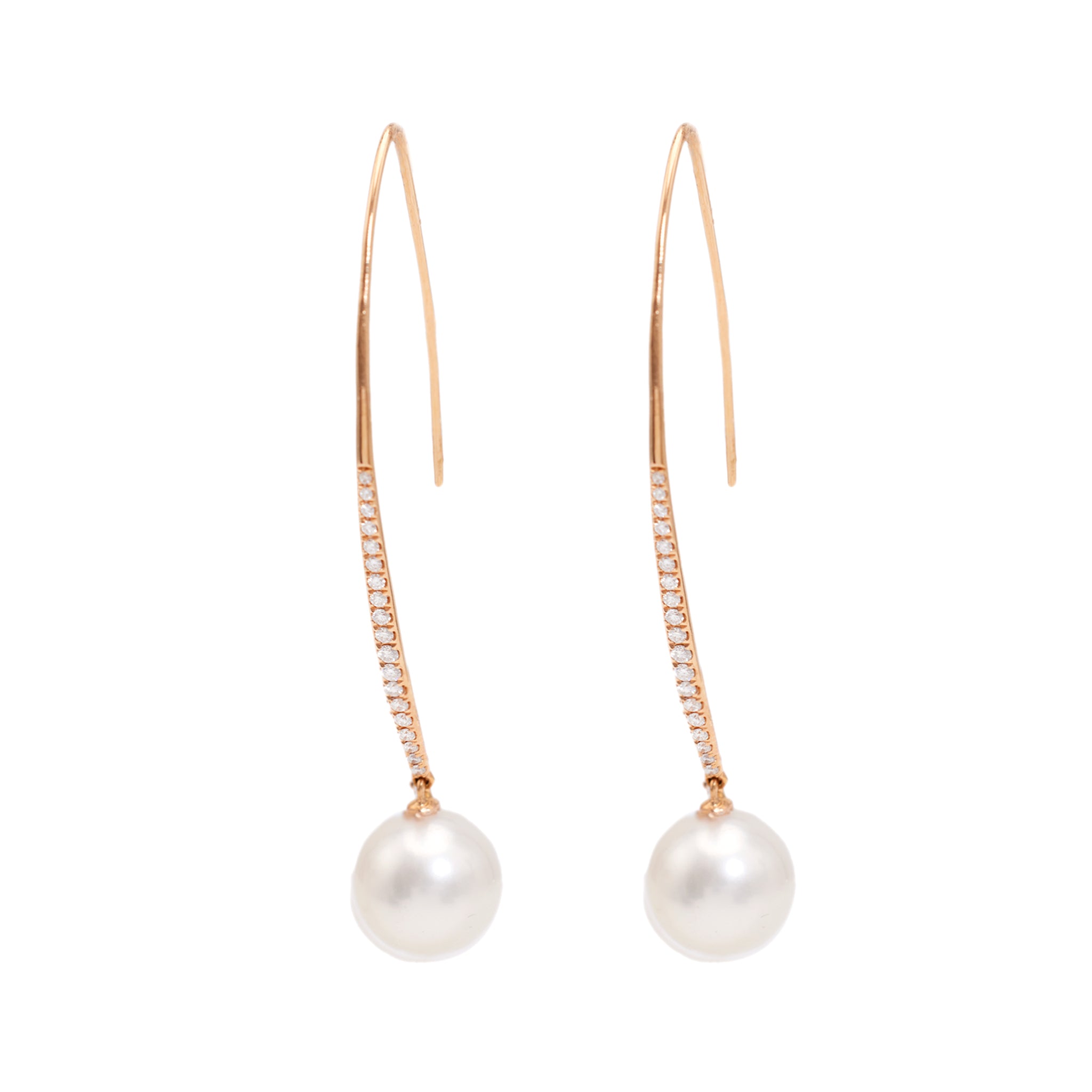 Pearl and Diamond 18k Rose Gold Earrings Earrings Jack Weir & Sons   