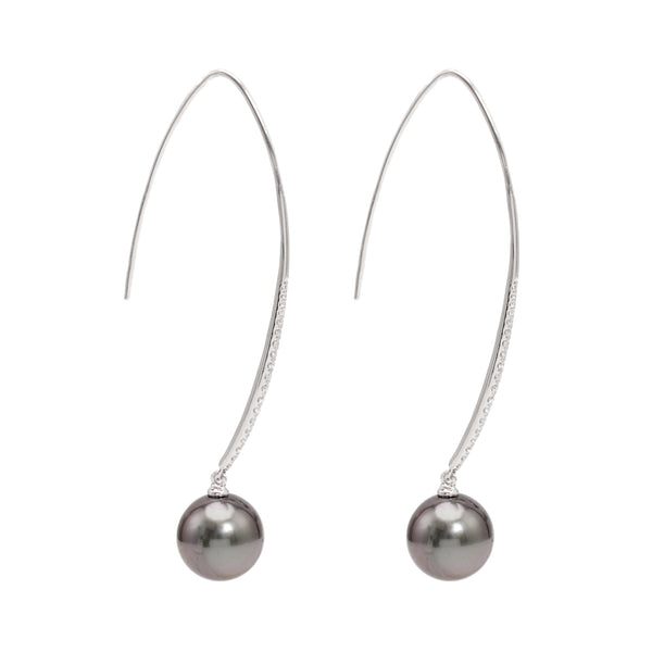 Pearl and Diamond 18k White Gold Earrings Earrings Jack Weir & Sons   