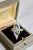 Antique Diamond and Emerald 18k Rose Gold Silver Navette Ring Rings Jack Weir & Sons   