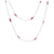 Art Deco Inspired Ruby 18k White Gold Station Necklace Necklaces Jack Weir & Sons   