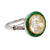 Art Deco Inspired 3.12 Carat Old European Cut Diamond Emerald Platinum 18k Gold Target Ring Rings Jack Weir & Sons   