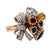 Mid-Century French Diamond and Gemstone 18k Yellow Gold Cocktail Ring Rings Jack Weir & Sons   