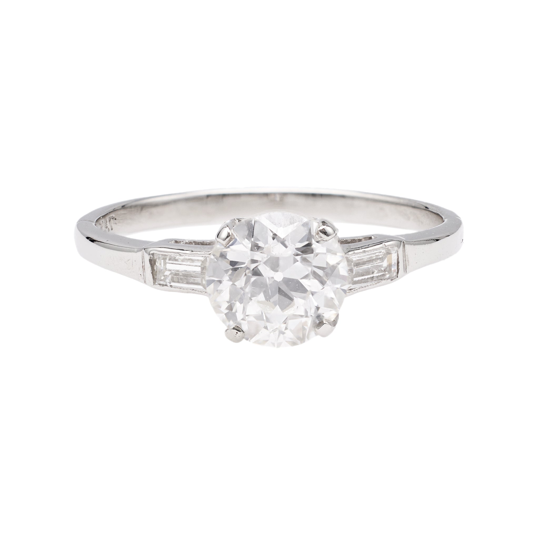 Art Deco GIA 1.20 Carat Old European Cut Diamond Platinum Engagement Ring Rings Jack Weir & Sons   