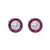 Art Deco Inspired Diamond and Ruby Target Stud Earrings Earrings Jack Weir & Sons   