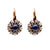 Antique Inspired Sapphire Diamond 18k Rose Gold Cluster Earrings Earrings Jack Weir & Sons   