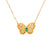 Vintage Italian Emerald and Diamond 18k Yellow Gold Butterfly Necklace Necklaces Jack Weir & Sons   