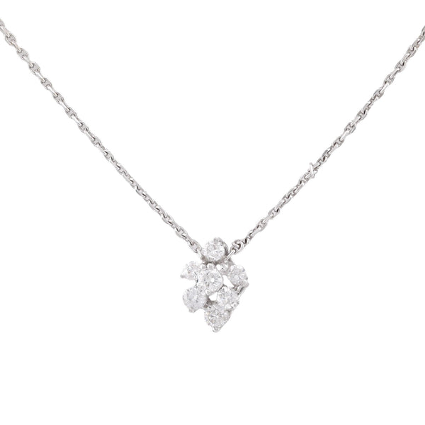 Modern Diamond Platinum 18K White Gold Necklace Necklaces Jack Weir & Sons   