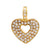 Maison Poiray French Vintage Diamond 18K Yellow Gold Heart Pendant Necklaces Poiray   