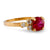 Vintage French Ruby Diamond 18K Yellow Gold Ring  Jack Weir & Sons   