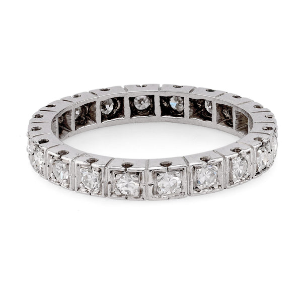 Art Deco French Diamond Platinum Eternity Band  Jack Weir & Sons   