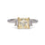 GIA 1.51 Carat Fancy Light Yellow Princess Cut Diamond Platinum 18k Yellow Gold Ring Rings Jack Weir & Sons   