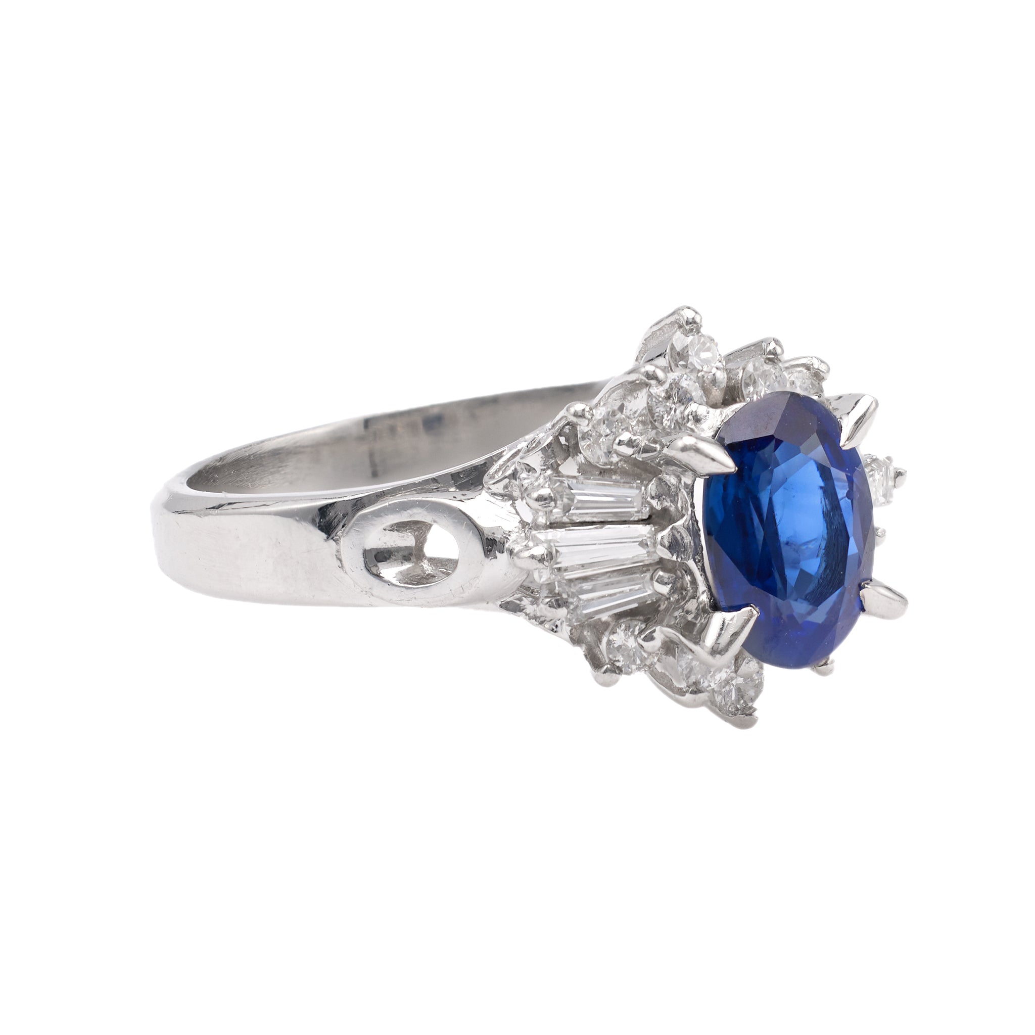 Vintage 0.89 Carat Sapphire and Diamond Platinum Ring – Jack Weir & Sons
