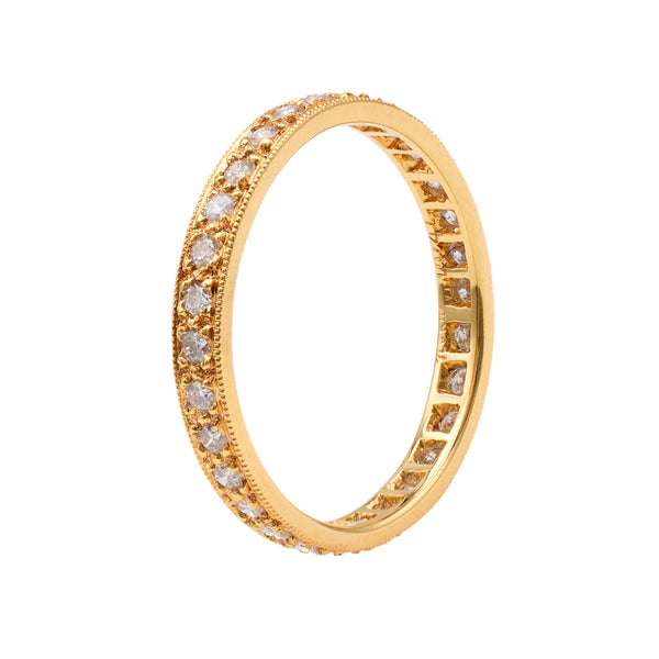 Diamond 18k Yellow Gold Eternity Band Rings Jack Weir & Sons   