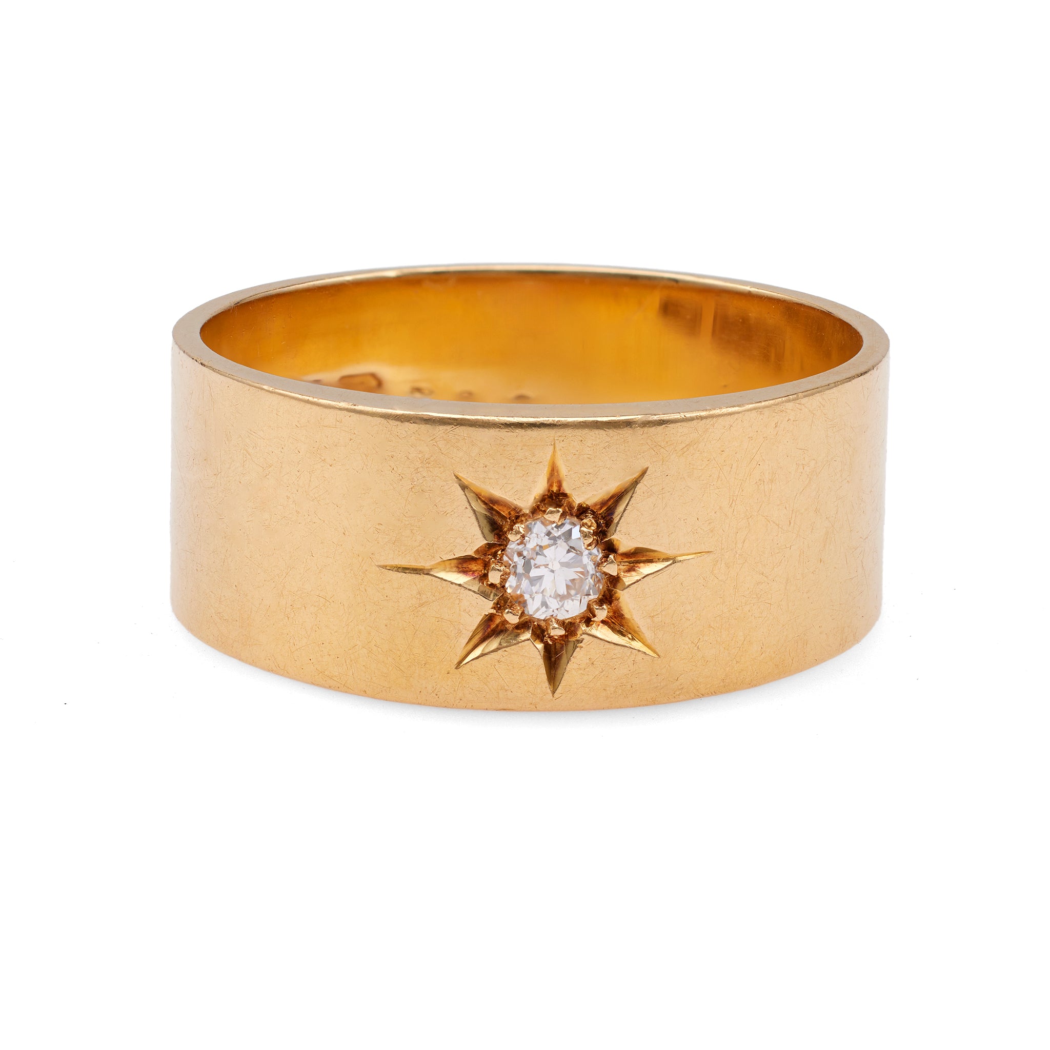 Victorian English Diamond 18k Yellow Gold Ring Rings Jack Weir & Sons   