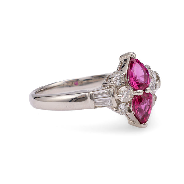 Ruby and Diamond Platinum Ring Rings Jack Weir & Sons   