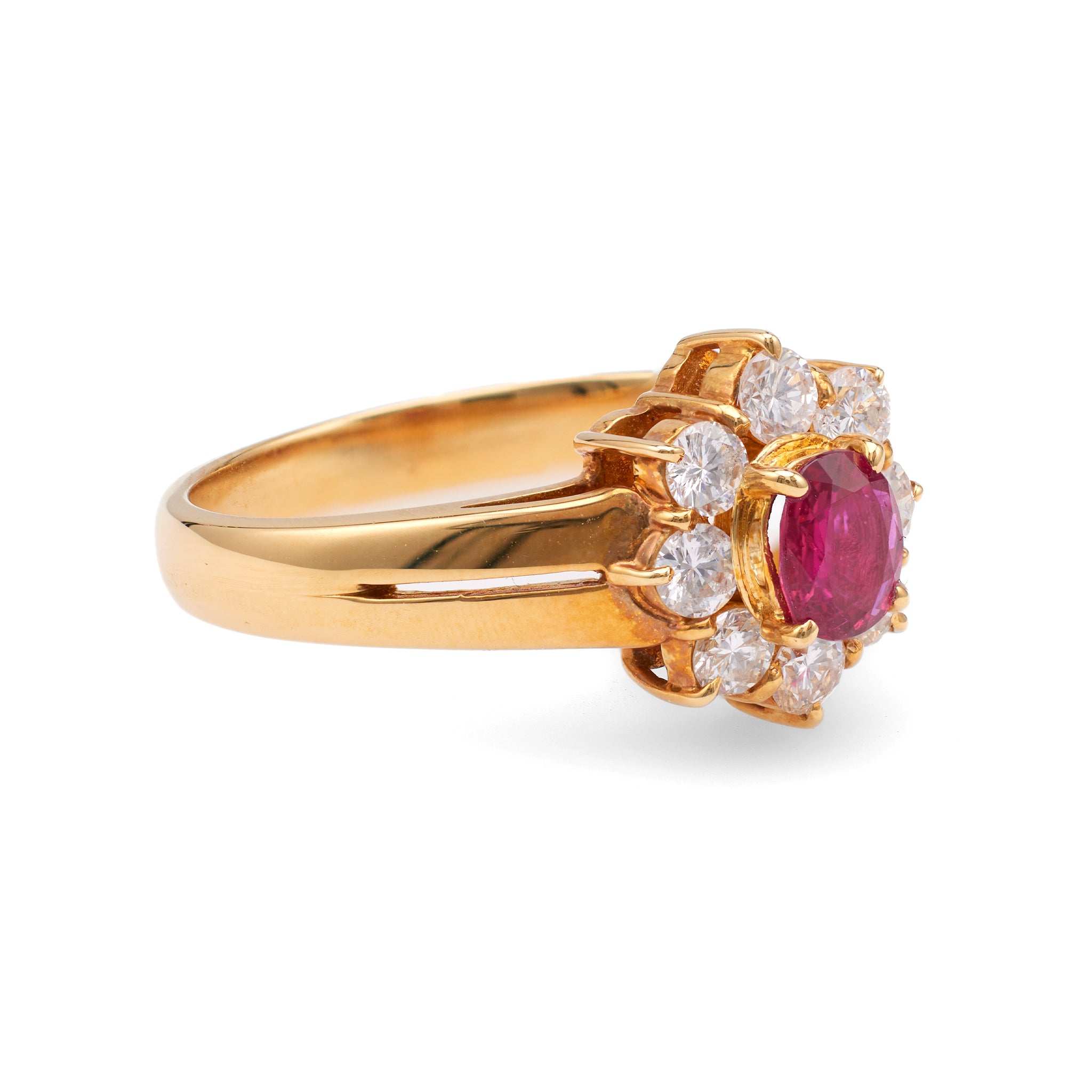 Ruby Diamond 18k Yellow Gold Ring Rings Jack Weir & Sons   