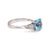 Vintage English Aquamarine Diamond 18k White Gold Ring Rings Jack Weir & Sons   