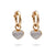 Pair of Vintage Diamond 18k Yellow Gold Heart Drop Earrings Earrings Jack Weir & Sons   