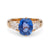Vintage French GIA 4.42 Carat Ceylon No Heat Sapphire Diamond 18k Yellow Gold Ring Rings Jack Weir & Sons   