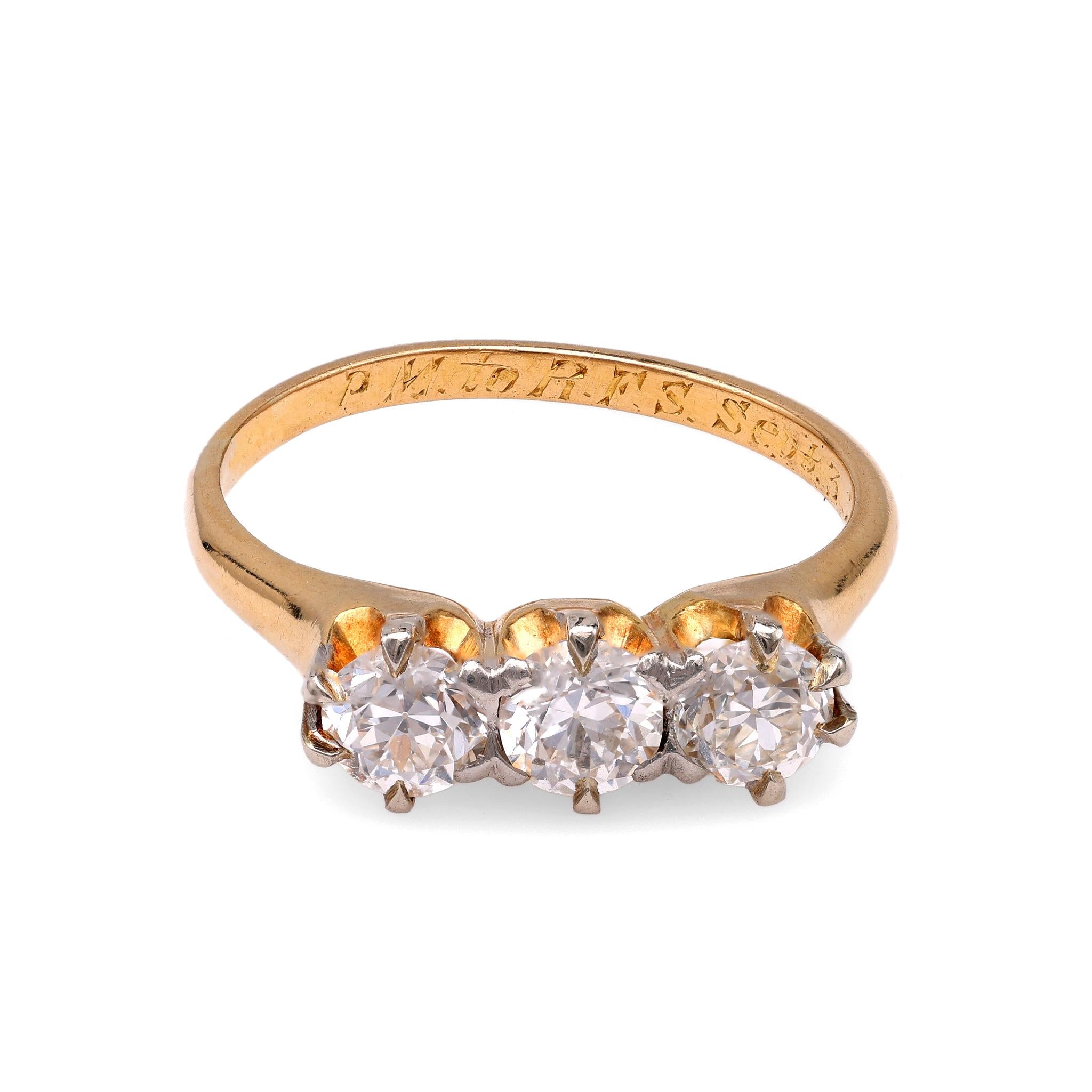 Three-Stone Diamond Ring by Birks