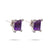 Modern Amethyst Diamond White Gold Stud Earrings Earrings Jack Weir & Sons   