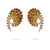 Pair of Mid-Century Italian Diamond Gemstone 18k Yellow Gold Earrings Earrings Jack Weir & Sons   