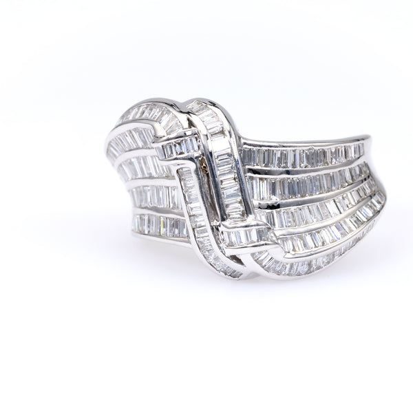 Vintage Diamond 18k White Gold Ring