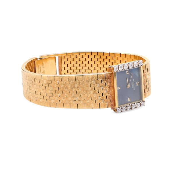 Mid-Century Swiss Patek Philippe Diamond 18k Yellow Gold Wristwatch  Jack Weir & Sons   