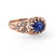 Victorian Sapphire Diamond 10k Rose Gold Ring Rings Jack Weir & Sons   