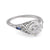 Art Deco GIA 1.66 Carat Old European Diamond Sapphire White Gold Engagement Ring Rings Jack Weir & Sons   