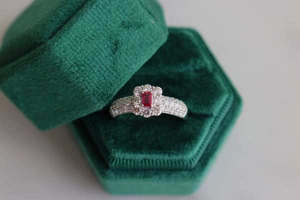 Ruby Diamond Platinum Ring Rings Jack Weir & Sons   
