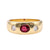 Vintage Austrian Ruby Diamond 14k Yellow Gold Ring Rings Jack Weir & Sons   