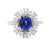 Vintage Sapphire Diamond Platinum Cluster Ring Rings Jack Weir & Sons   