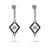 Art Deco Inspired Diamond Sapphire Platinum Dangle Earrings Earrings Jack Weir & Sons   