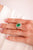 Antique French 3.67 Carat Emerald Diamond 18K Rose Gold Cocktail Ring Rings Jack Weir & Sons   