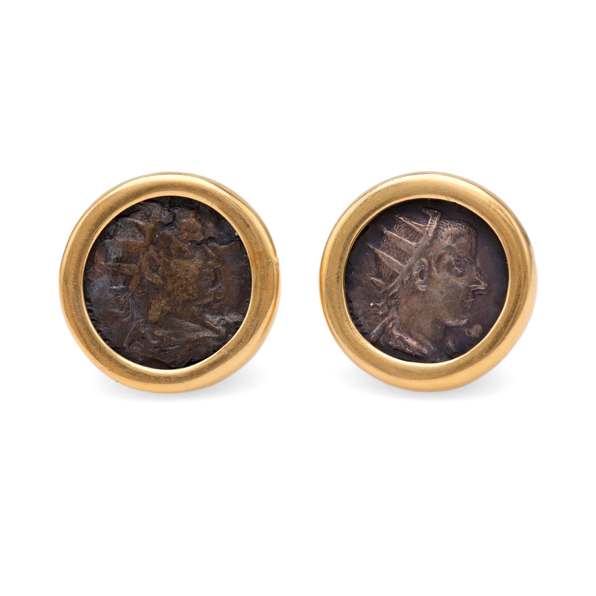 Ancient Roman Coin Gold Earrings  Jack Weir & Sons   