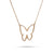 Modern Diamond Butterfly Yellow Gold Necklace  Jack Weir & Sons   