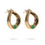 Diamond Emerald Yellow Gold Hoop Earrings  Jack Weir & Sons   