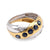 French Diamond Sapphire Two-Tone Gold Band  Jack Weir & Sons   