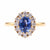 Vintage Inspired Sapphire Diamond 18K Yellow Gold Cluster Ring Rings Jack Weir & Sons   